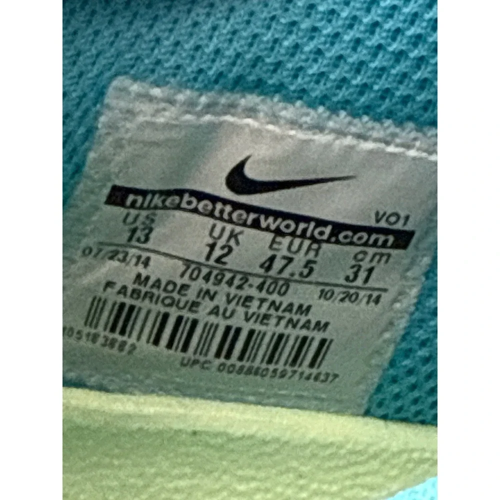 Nike Kobe Mentality Men 13 Blue Lagoon Low Top Basketball Running Gym 704942-400